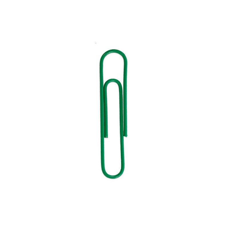 JAM Paper Colored Jumbo Paper Clips Large 2 Inch Green Paperclips 42186878A, 3 of 4