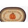 Earth Rugs Pumpkin Candy Corn Oval Rug – 20"x30" Hand-Braided Jute Mat with Fall Harvest and Halloween Design - 2 of 3