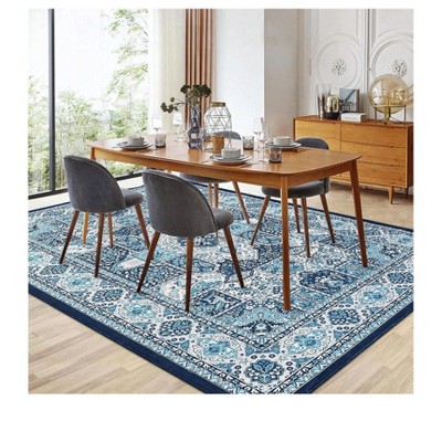 Garvee Washable  Area Rug For Living Room, Large Dining Room Rug Floor Carpet, Non-Shedding Vintage Rugs, Low Pile Non-Slip Rug