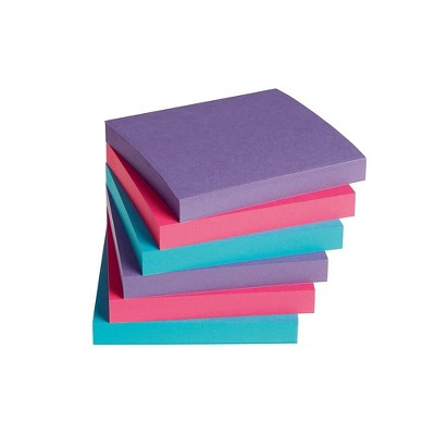 Staples Stickies Standard Notes 3" x 3" Assorted 100 Sh./Pad 12 Pads/PK 24295909