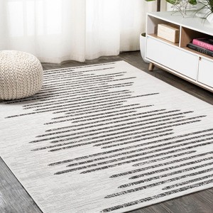 JONATHAN Y Zolak Berber Stripe Geometric Indoor/Outdoor Area Rug - 1 of 4