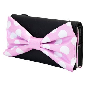 Loungefly Disney Minnie Floral Rock The Dots Clutch Crossbody - 1 of 1