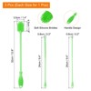 Unique Bargains Silicone Bottle Brush with 2 Straw Brush  for Cleaning Narrow Neck Containers Sport Bottles - 2 of 4