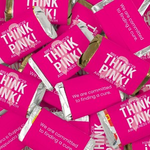 Breast Cancer Awareness Think Pink Wrapped Miniature Chocolate Bars ...