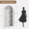 Arched Cabinet 71.6" Tall Bookcase - Farmhouse Storage Cabinet with Doors, Arched Kitchen Pantry Cabinets, 5 Tier Kitchen Cabinets for Dining Room - 3 of 4