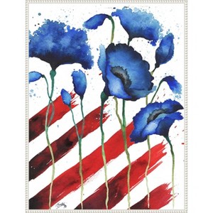 Amanti Art Patriotic Floral II by Elizabeth Medley Canvas Wall Art Print Framed 23 x 30-in. - 1 of 4