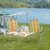 VisioGear 2PCS Outdoor Folding Beach Chair, Portable Foldable Camping Chair for Patio, Fishing, Yellow & Green, 22.8“*21.7"*36.6" - 4 of 4