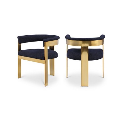 Meridian Furniture,Romeo Boucle Fabric Dining Chair, Set of 2