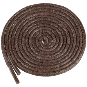 INSPIRE CHIC Waxed Round Solid Woven Shoelaces Width 0.1" 2 Pairs - 1 of 4