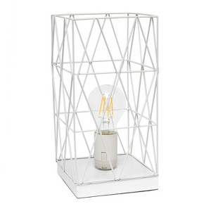Creekwood Home Modern Geometric Metal Cage Table Lamp Black - 1 of 4