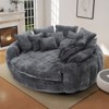 AENKYO 81.1" Cloud Couch Sleeper Indoor Lazy Sofa, Oversized Round Deep Seat Chaise Lounge Chair with 14 Pillows for Living Room - 2 of 4