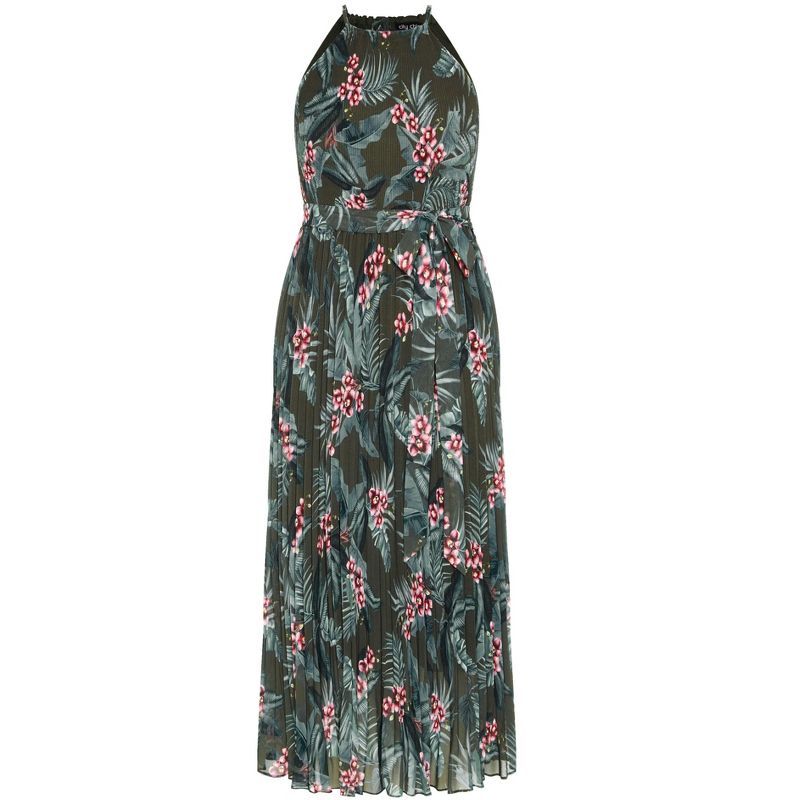 Women's Plus Size Rebecca Print Maxi Dress - jungle | CITY CHIC, 4 of 6