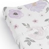 Sweet Jojo Designs Girl Changing Pad Sheet Watercolor Floral Purple Pink and Grey - 4 of 4