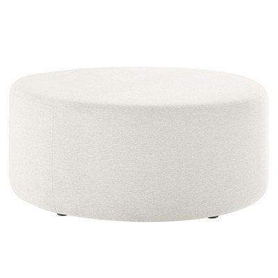 Modway Callum Large 38 in. Round Woven Heathered Fabric Upholstered Ottoman