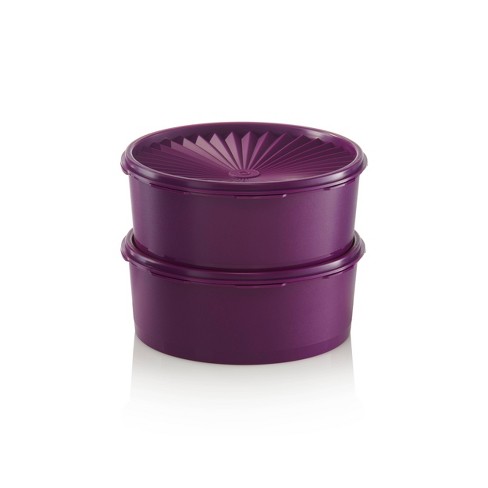 Tupperware Heritage 5pk Plastic Food Storage Container Set Purple