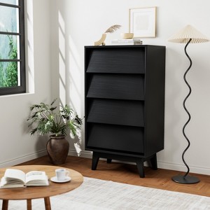 KTMBDW 4 Drawer Dressers for Bedroom, Bevel Design, Black - 1 of 4