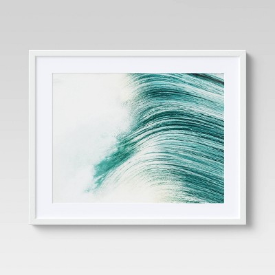 24" x 30" Big Wave Framed Wall Art Blue - Project 62™