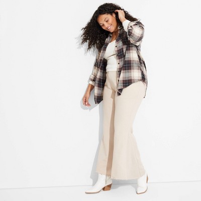 Women's Mid-Rise Washed Extreme Flare Sweatpants - Wild Fable™