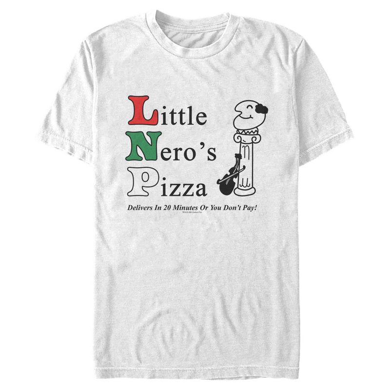 Men's Home Alone Little Nero’s Pizza T-Shirt, 1 of 6