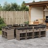 vidaXL Patio Dining Set Set of 12 Grey PE rattan 12-seater Detachable - 2 of 4