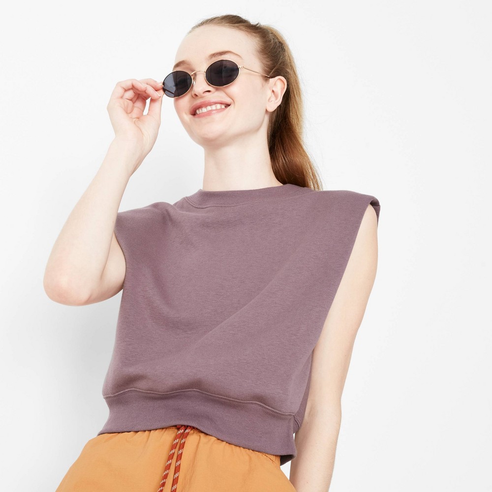 Women's Muscle Tank Sweatshirt - Wild Fable Purple S