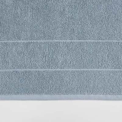 Turquoise Cotton Hand Towel Set with Plain Weave, 2 Pieces
