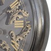 Yosemite Home Decor Sophisticated Design Modern Metal Pocket Gear Clock in Black - 3 of 4
