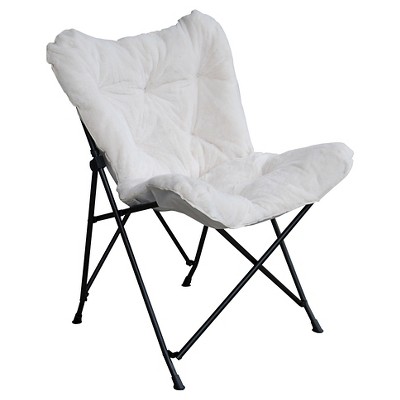 white fluffy chair target