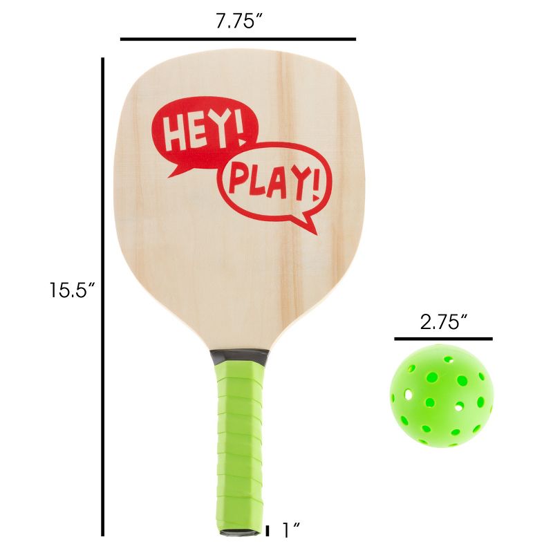 Paddle Ball Game Set - Pair of Lightweight Beginner Rackets, Ball and Carrying Bag for Indoor or Outdoor Play - Adults and Children by Toy Time, 2 of 7
