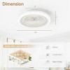 Airsurfer 19-inch 5-Blade Modern Smart RGB Flush Mount Ceiling Fan with Dimmable Light - 3 of 4