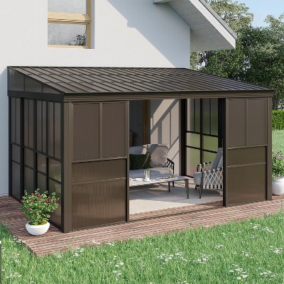 EROMMY 10 Ft. x 14 Ft. Wall Mounted Gazebo - Thumbnail 2