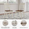 2pc Whitesburg Dining Room Side Chair Cottage White - Signature Design by Ashley: Hardwood Frame, Slat Back Design - 3 of 4