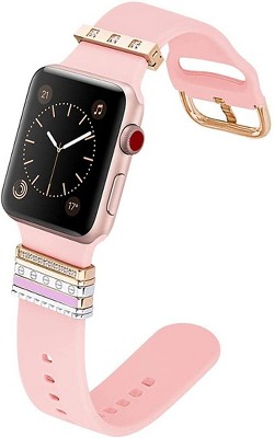 Worryfree Gadgets Metal Bling Jewelry Band For Apple Watch 38/40/41mm,  42/44/45mm Iwatch Series 8 7 6 Se 5 4 3 2 1 : Target