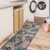 Coolmee Washable Small Area Rug for Bedroom Living Room, Non-Slip Oriental Accent Throw Carpet for Kitchen Bathroom OfficeBlue Gray - 2 of 4