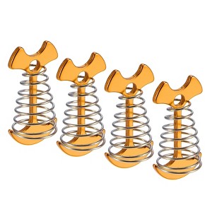 Unique Bargains Deck Pegs Aluminium Alloy Tent Stakes with Rope Hook Spring Tensioner for Camping Outdoor Plank Board - 1 of 4