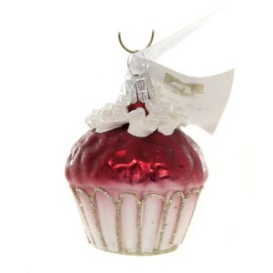 Golden Bell Collection 2.25 In Cupcake With Small Pearls Tree Ornament , Christmas Ornament Treat (PC) - 1 of 2