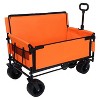 3-in-1 Convertible Folding Wagon Cart with Bench Seat & Storage - 500lbs Heavy-Duty Utility Wagon - 2 of 4