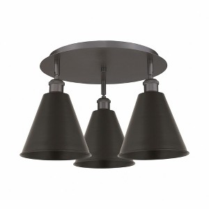 Ballston Cone - 3 Light Flush Mount In Industrial Style-10.5 Inches Tall and 19.75 Inches Wide - 1 of 1