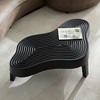 Fiberglass Elliptical Coffee Table Matte Black Relief Table Accent Table Cocktail Table SIde Table Irregular Center Table, No Need Assembly-ModernLuxe - 2 of 4