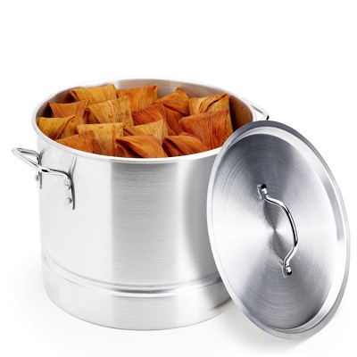 Infuse 32 Quart Silver Aluminum Steamer Pot Set