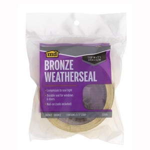 M-D - Metal - Weather Stripping For Door - Bronze - 17 ft. - 1 of 1