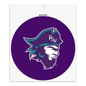 Florida Southwestern State College Primary Logo Automotive Car Refrigerator Locker Vinyl Circle Magnet - 1 of 4