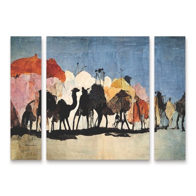Trademark Fine Art Treechild The Caravan 3 Piece Panel Set Art