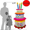 Garnen 6Ft Inflatable Happy Birthday Decorations Balloons For Kids, LED Happy Birthday Cake, Birthday Sign Balloons, Outdoor Theme Party - 2 of 4