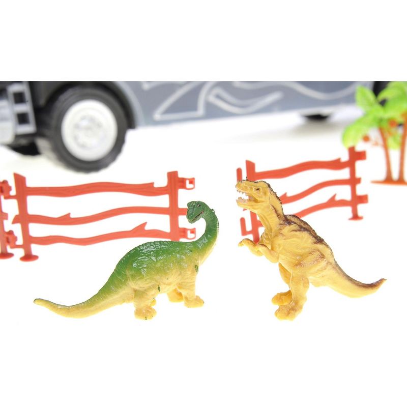 Link Worldwide Ready! Set! Play! 22" Transport Carrier Truck, Toy Includes Dinosaurs, Cars, And Helicopter, 4 of 16