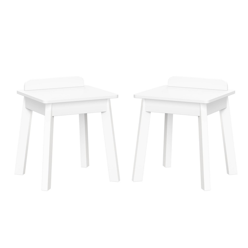 RiverRidge Kids' 2pc Chairs for Playroom/Nursery and Daycare White: MDF Frame, ASTM & CPSIA Certified, Ages 3+