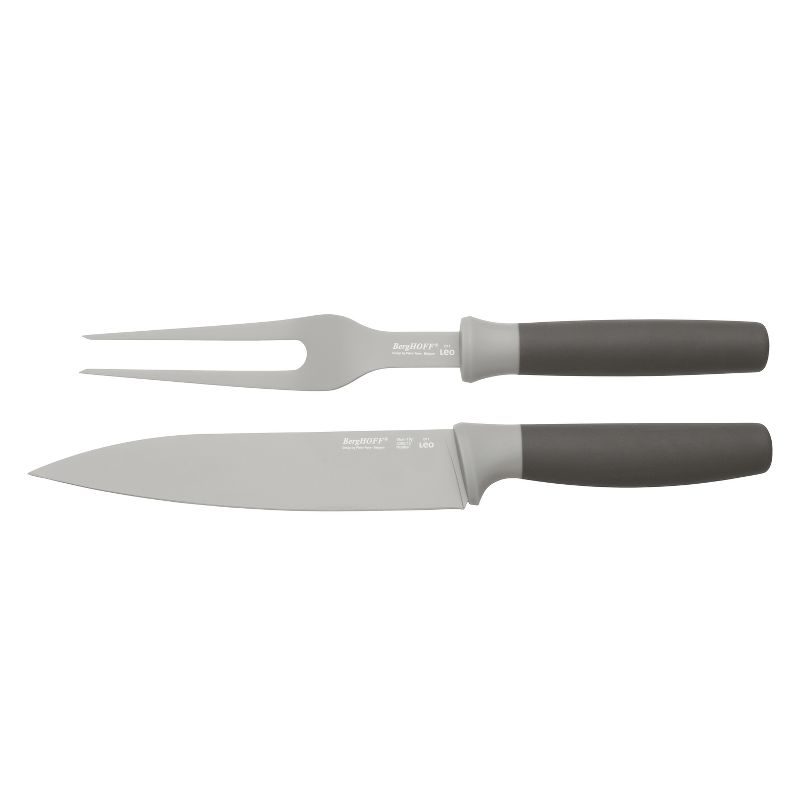 BergHOFF Leo 2Pc Carving Set, Stainless Steel, Colored, Gray, 1 of 5