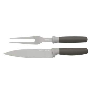 BergHOFF Leo 2Pc Carving Set, Stainless Steel, Colored, Gray