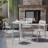 WestinTrends Playa Outdoor Modern Stackable Plastic Patio Dining Chairs (Set of 4) - 2 of 4