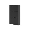 HomeStock Drawer Shoe Cabinet, Black Matte - 4 of 4